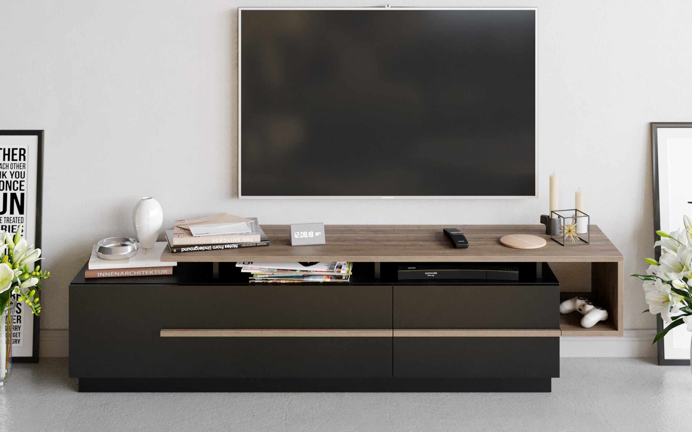 Modul TV Pilar, negru  2